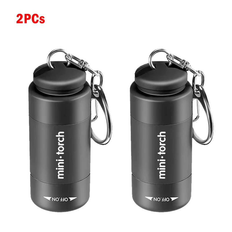 USB Rechargeable Mini LED Keychain Flashlight – Waterproof