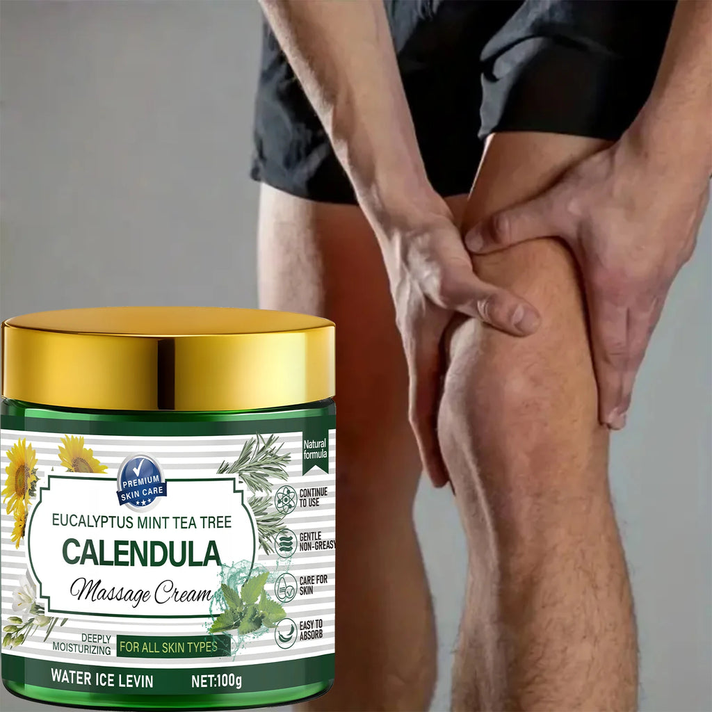 Eucalyptus Mint Tea Tree Calendula Massage Cream with Retinol & Niacinamide - Soothing Body Care Oasis Select