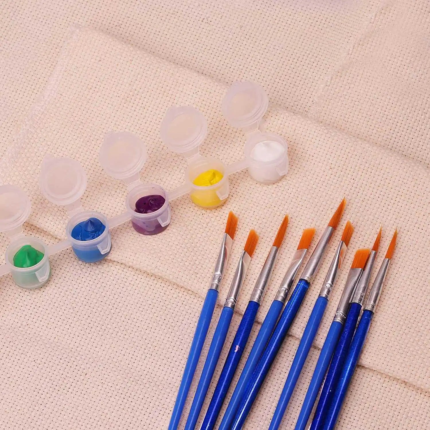 20 Strips 120 Pots Empty Paint Strips and 20 Pieces Paint Brushes,Paint Cup Clear Plastic Storage Containers,3Ml/0.17Oz Oasis Select