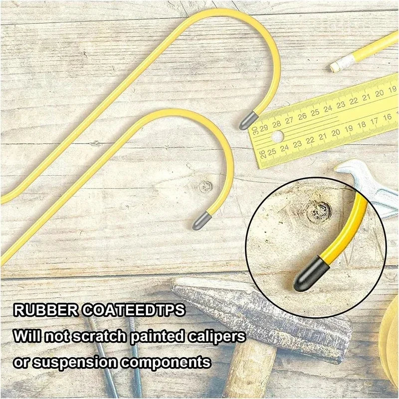 Car Brake Caliper Hooks Auto Brake Caliper Hangers Hooks with Rubber Tips Universal Tools for Brake Bearing Axle Suspension Work Oasis Select