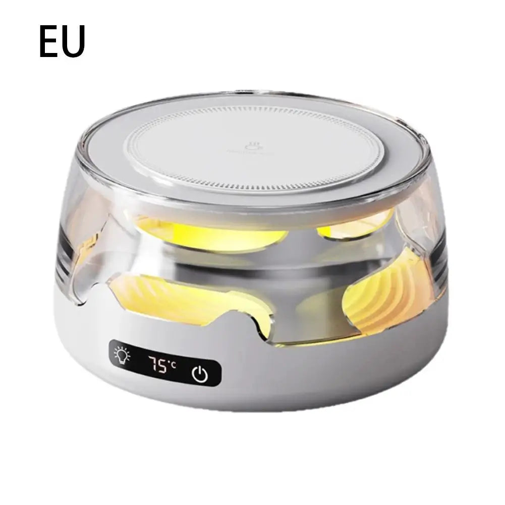 Thermostatic Cup Warmer Coaster – 4 Heat Settings & Night Light