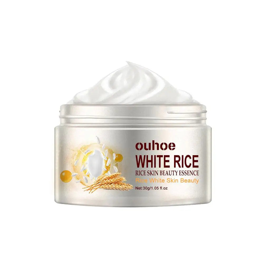1/2/3PCs Rice Cream For Face White Rice Essence Brightening Moisturizing Cream Lightweight Moisturizer Face Cream Smooth Lines Oasis Select 30g X3
