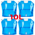1/3/5Pcs 10L Camping Water Bag Portable Folding Water Bucket Large Water Container Outdoor Travel Collapsible Pouch Can Oasis Select Blue-4PCS