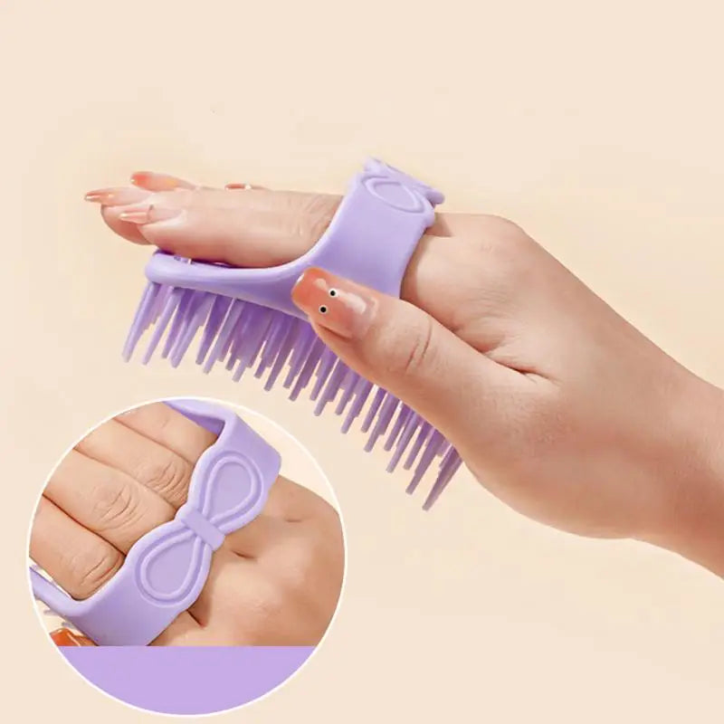 Hollow Out Hair Brush Hollow Hair Scrubber Shampoo Brush Scalp Scrub Massager Gentle Bath Cleaning Comb Bathroom Care Scrubber Oasis Select