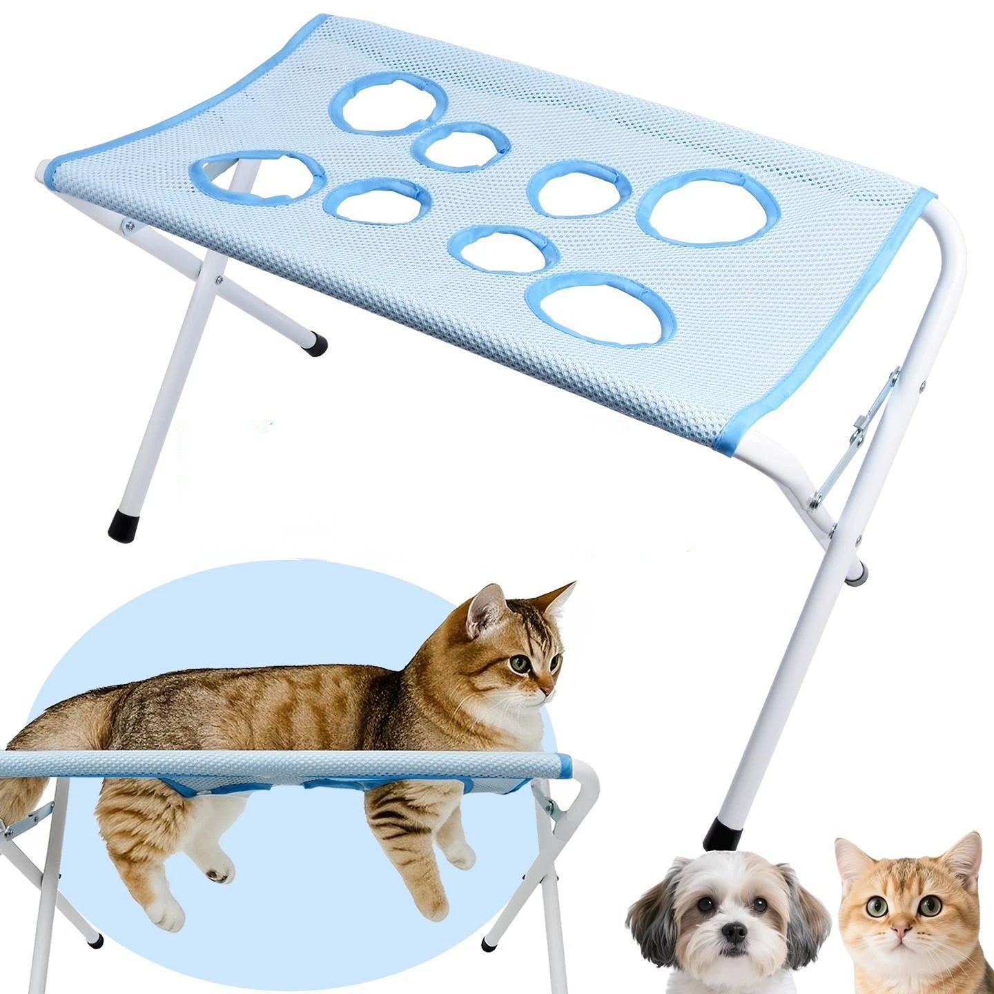Foldable Pet Grooming Hammock Stand – Cats & Dogs Nail Trim