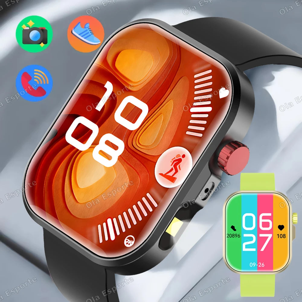 Ola Esporte LED Flashlight Smartwatch 2.01" Bluetooth Fitness