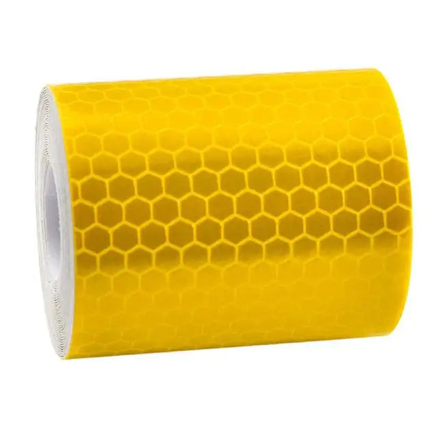 1/2/3pcs Car Reflective Tape Decor Decals Car Warning Safety Reflectante Tape Film Car Reflector Sticker Car Access Exterior 1M Oasis Select 1pcs-1M-yellow