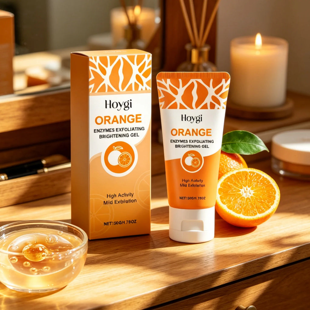 Hoygi Enzymes Exfoliating Brightening Gel Orange Oil Control Dead Skin Remove Unclog Pores Gentle Formula Facial Cleansing Gel Oasis Select