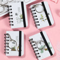 Journal Planner Notebook Keychain Small Book Hanging Mini Notebook Pocket Random Pattern Keychain with Notepad Student Class Oasis Select Cat 1pc
