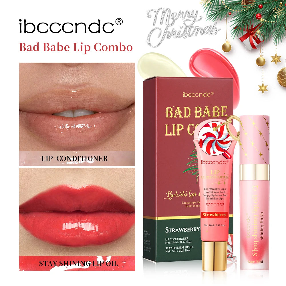 ibcccndc Glossy Lip Gloss & Balm Set – Hydrating Lip Duo