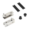 Glass Door Pivot Hinges – No-Drill Stainless Steel Clamps 2-Pack Glass Door Hinges Oasis Select silver
