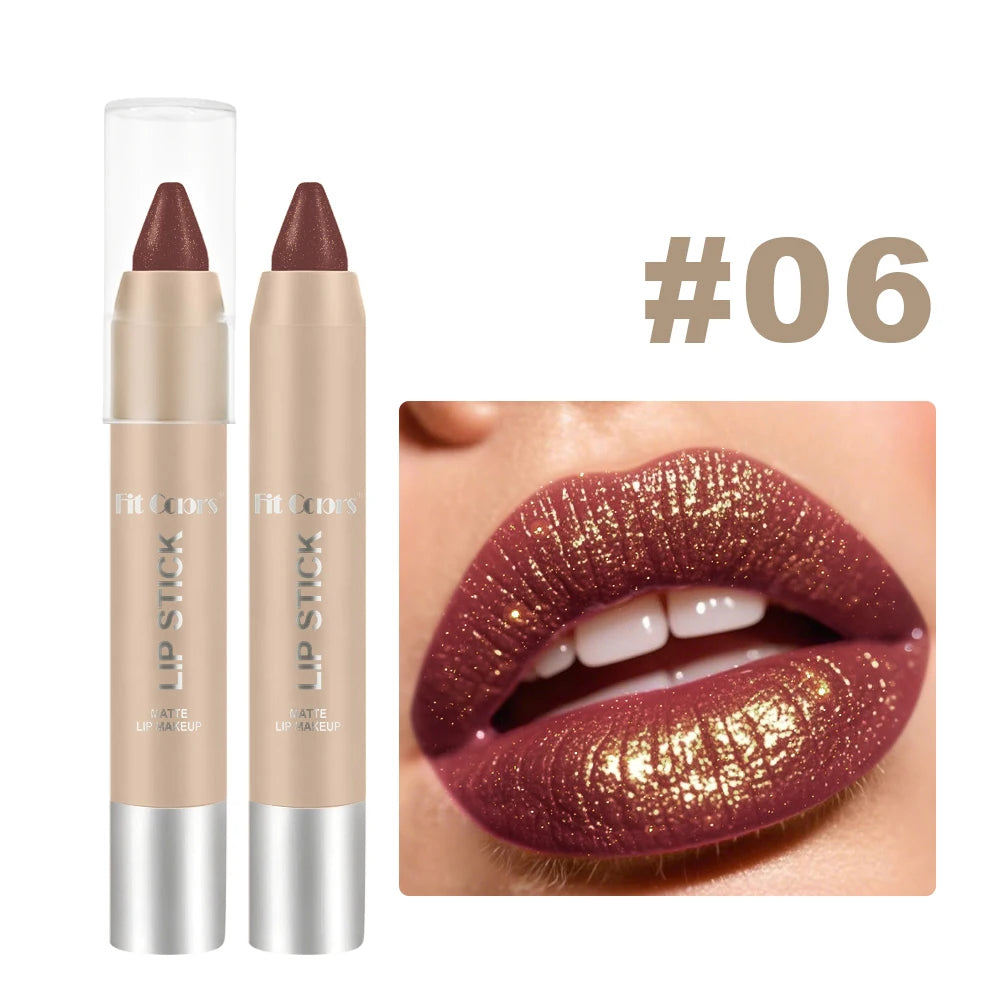 Fit Colors Metallic Pearl Lipstick – Waterproof & Volumizing Metallic Pearl Lipstick Oasis Select 06