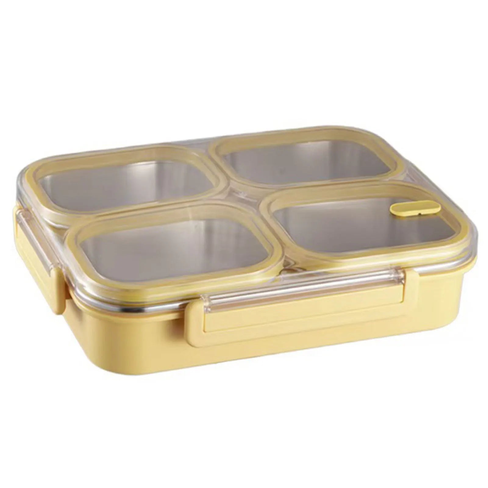 Stainless Steel Bento Lunch Box – 3 Compartments & Soup Cup