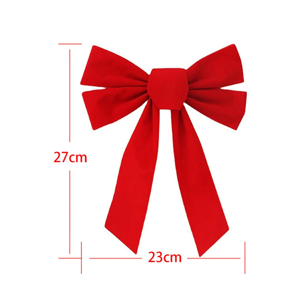 Large Christmas Bow Red Velvet Bow Christmas Tree Topper Decoration Wreath Bows for Door New Year Christmas Party Decoration Oasis Select