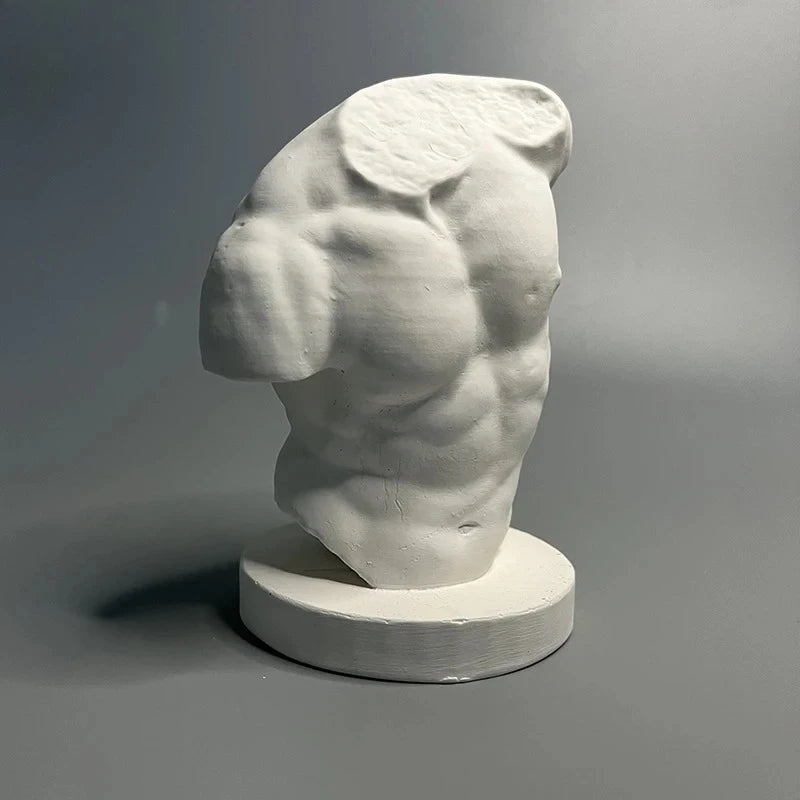 Plaster Statue Desk Decoration Ornaments Plaster Bodybuilding HalfFigure Aesthetic Desk Art Sculpture Room Aesthetic Decor Oasis Select