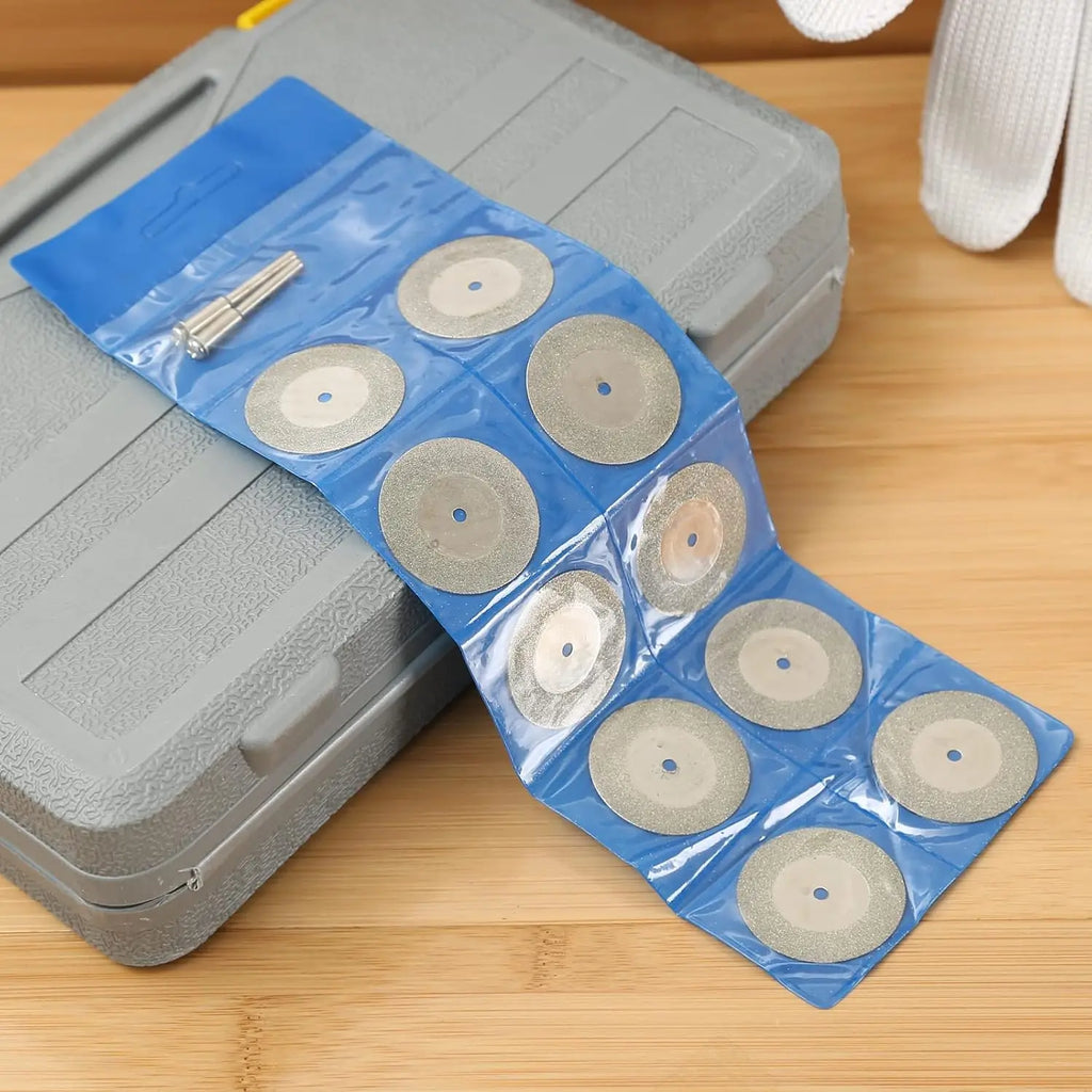 1 Set Diamond Cutting Disc 16mm/20mm/30mm//35mm/40mm Cut Off Wheel 3mm Mandrel Rotary Tool for Jewelry Glass Metal DIY Craft Oasis Select