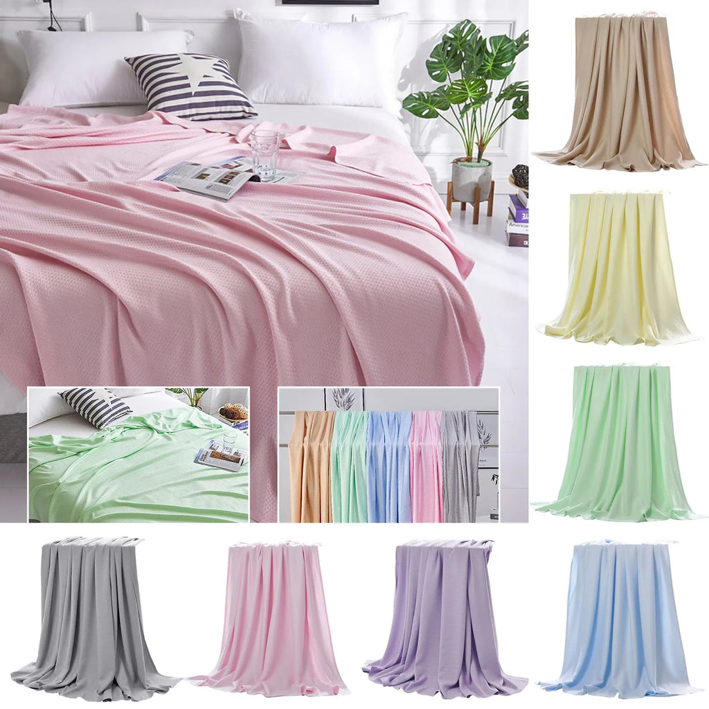 Summer Cooling Blanket Air Conditioning Quilt Skin-friendly Bamboos Fiber Light And Thin Breathable Cooling Quilt For Home Oasis Select
