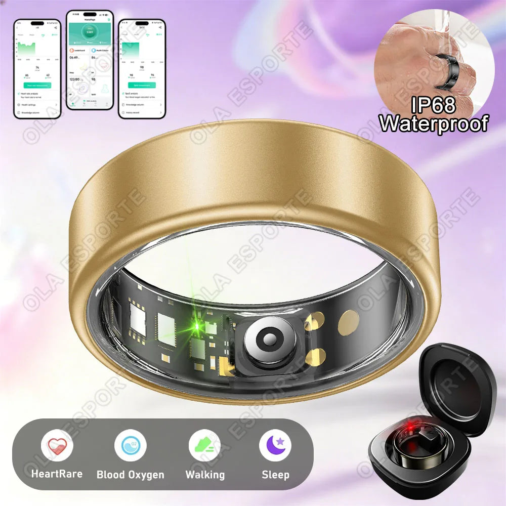 Smart Ring Heart Rate SpO₂ Sleep Monitor – 5ATM Waterproof