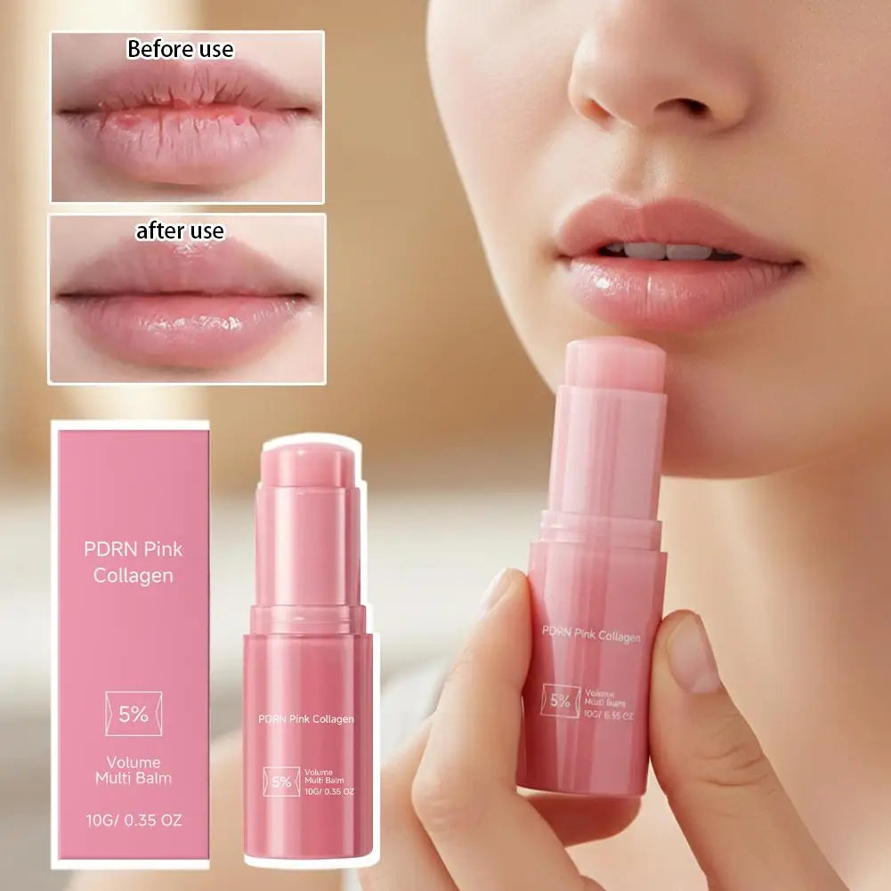 Pink Collagen Multi Balm Stick Deep Hydration Moisturizing Wrinkle Bounce Lifting Anti-Wrinkle Facial Cream Korean Beauty Care Oasis Select