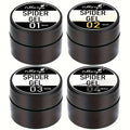 Nail Art Elastic Gel Polish for Carving and Painting Designs, 4 Colors Oasis Select 4Pcs
