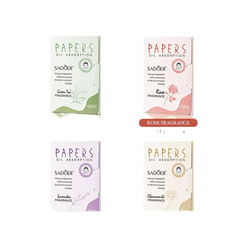 100-Pack Bamboo Charcoal Oil Blotting Sheets for Oily Skin Oil Blotting Sheets Oasis Select