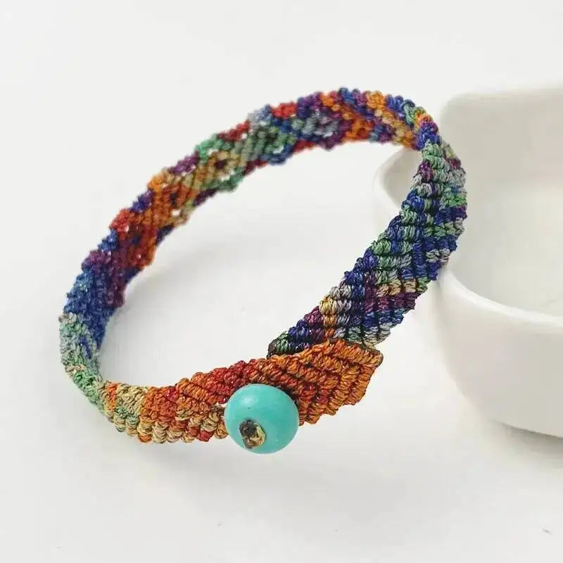 0.4MM Segment Dyed Starry Sky Thread 6-Strand Gradient Woven Rope DIY Bracelet Necklace Woven Iridescent Color Thread Oasis Select