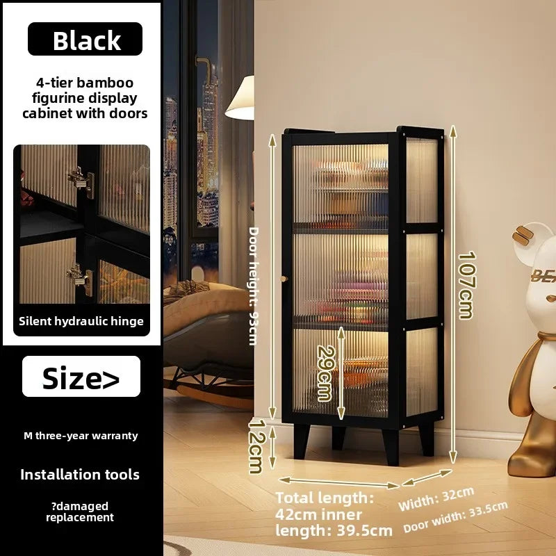 Floor-to-ceiling Bookcase Home Shelf Living Room Multi-layer Storage Locker With Cabinet Door Simple Wall Office Bookshelf Oasis Select