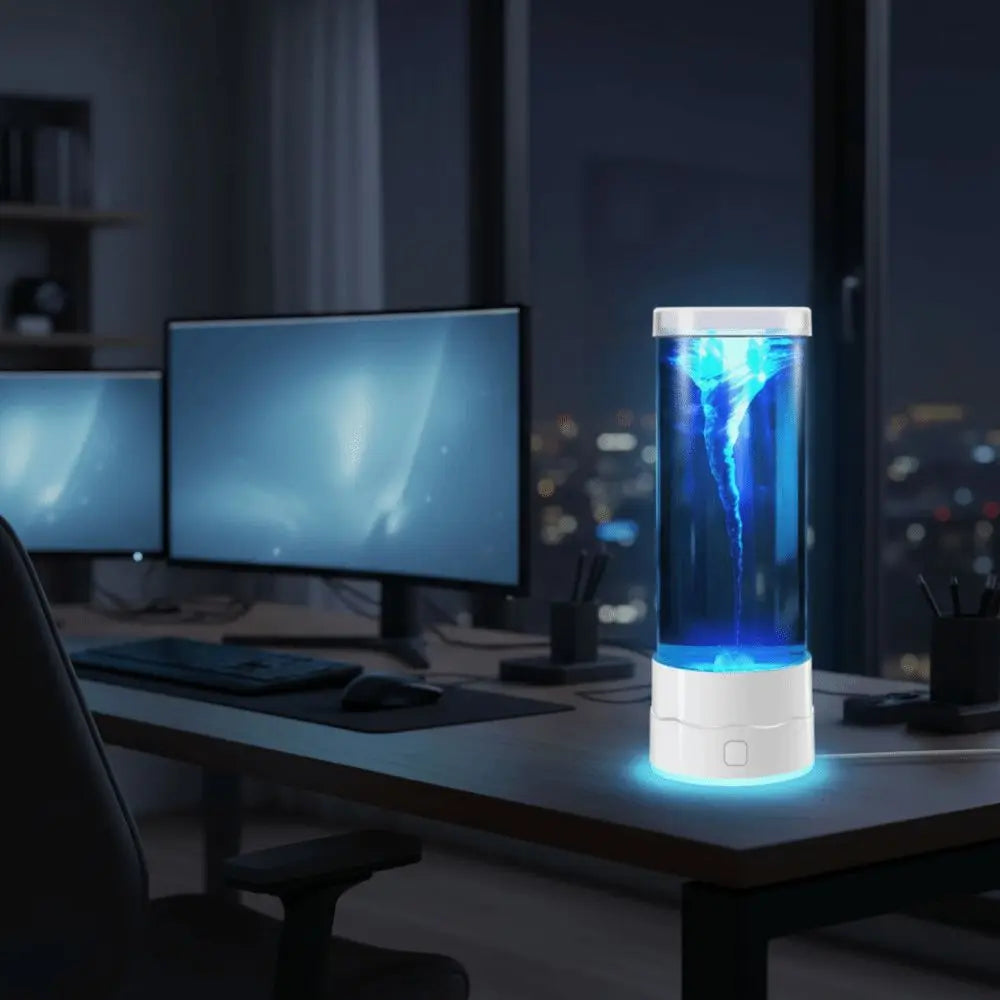 7-Color LED Tornado Mood Lamp | USB Motion Night Light