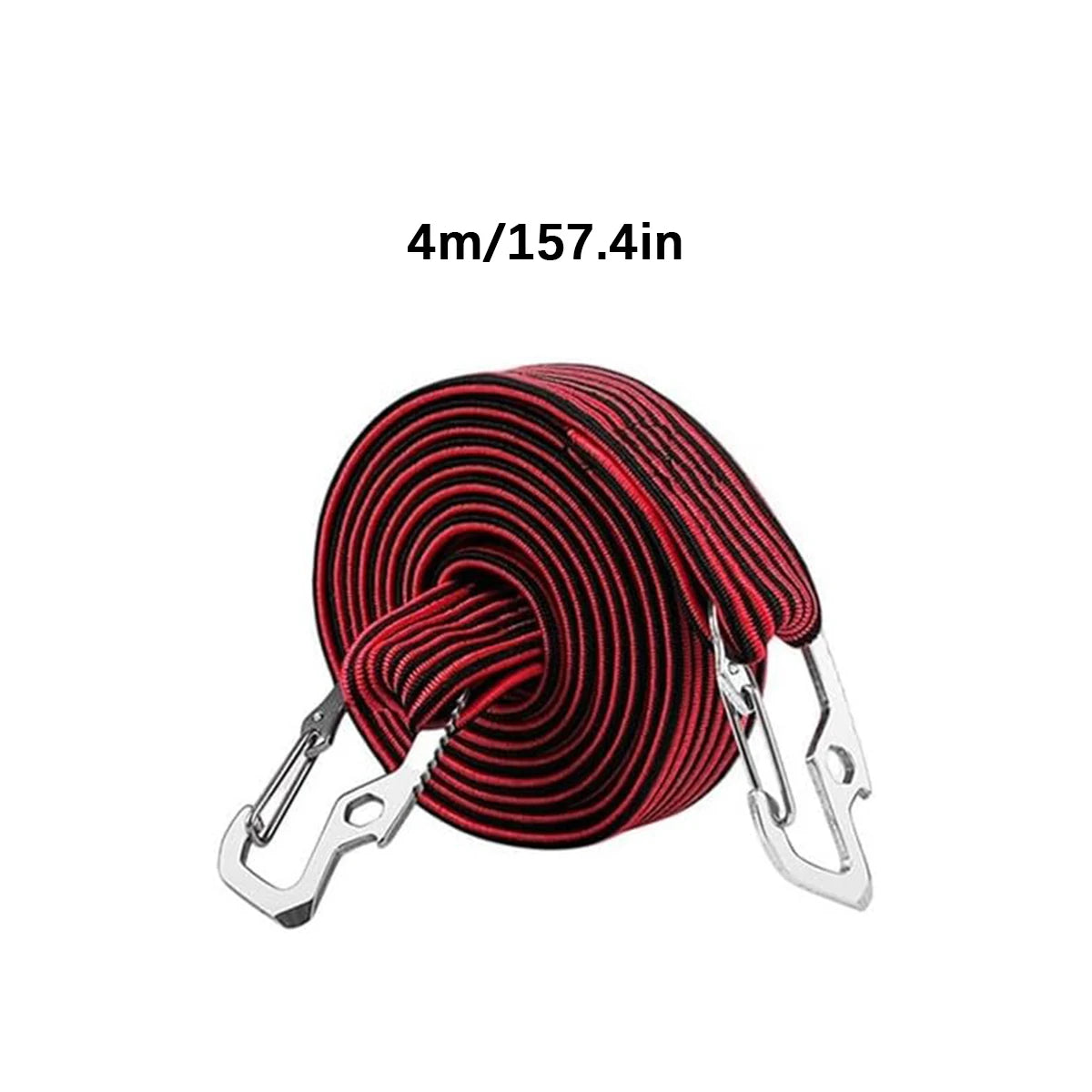2/3/4 meters, black/red, with metal hook bungee cord, used for securing cargo for cars, bicycles, motorcycles and outdoor travel Oasis Select Red 4M