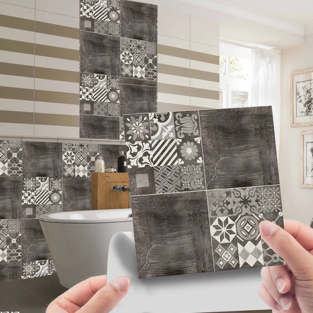 Crystal tiles pasted mosaic wall pasted retro tiles tiles pasted simple kitchen stove stickers pvc wall stickers Oasis Select CRY024 20pcs-20x20cm