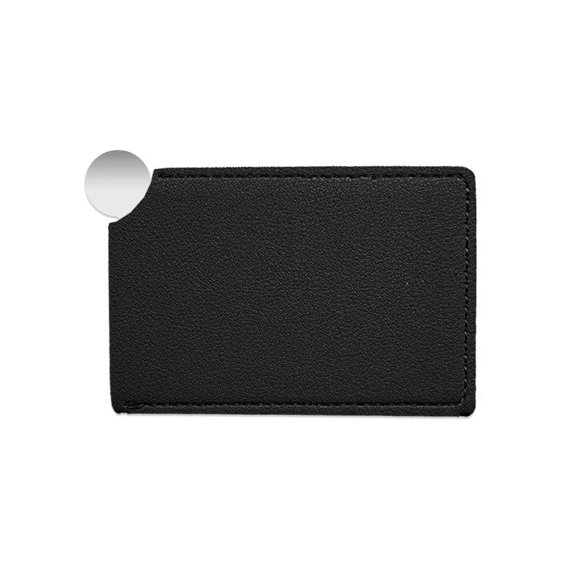 1pc Portable Mini Stainless Steel Unbreakable Makeup Pocket Mirror Cosmetic Mirror Cute Makeup Hand Pocket Mirror Oasis Select Black