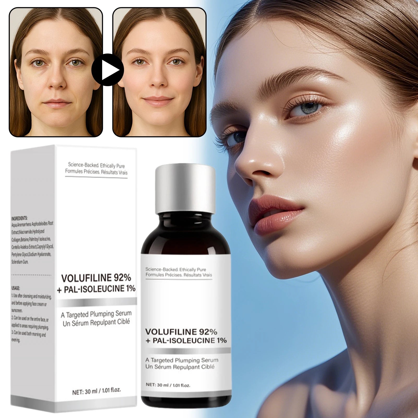 Velofeilin 92% + Pal-Isoleucine 1% Plumping Anhydrous Face Serum