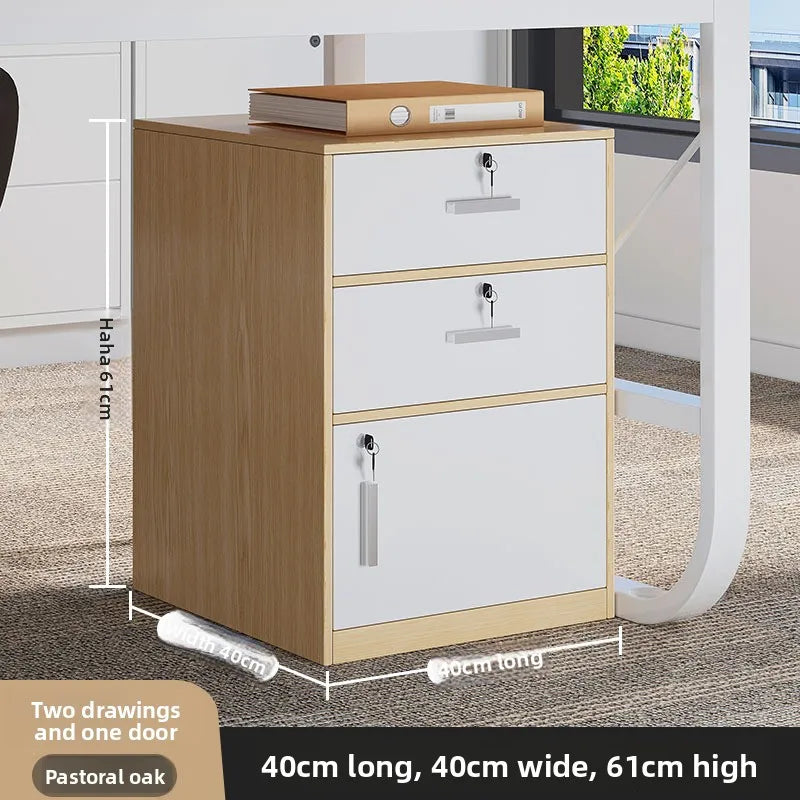 Multi-functional File cabinet with lock Office wooden mobile storage cabinet Drawer cabinet with wheel Oasis Select 40cmE