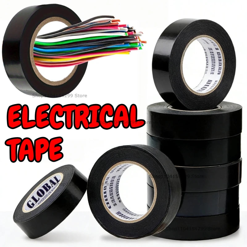 Electrical Tape Black High-Temperature Resistant Electrical Insulating Tape Strong Adhesive Wire Harness Tape Soft Insulating Oasis Select