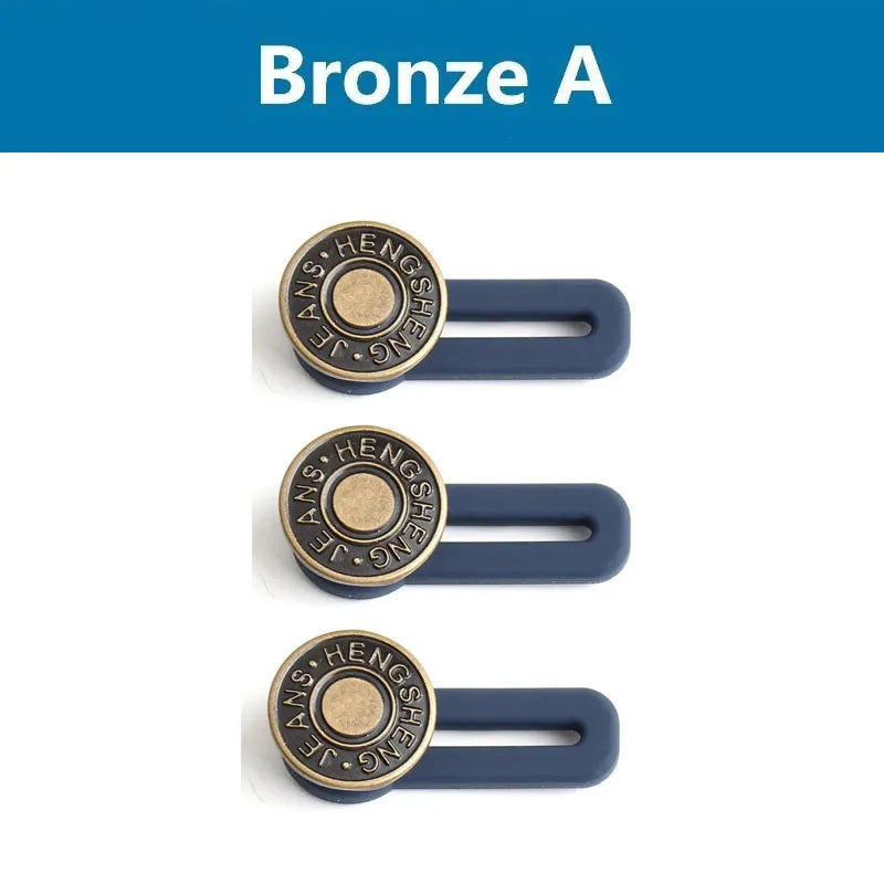 3/6/9pcs Jeans And Pants Button Extenders Universal Wait Expanander For Women And Men Instant Band Extension Solution Oasis Select 3pcs Bronze A
