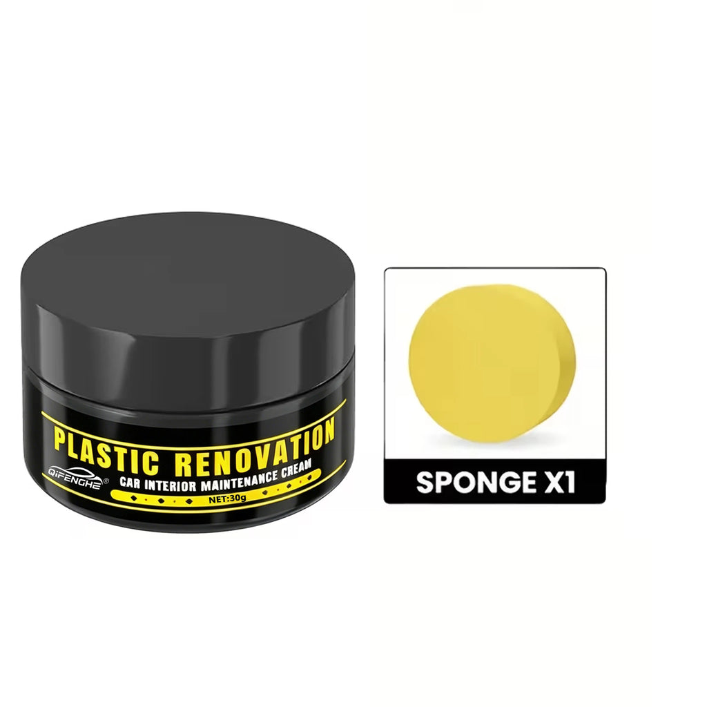Car Plastic Part Restorer, Black Interior Trim Polishing Wax, Aging Prevention Refurbishment Agent, Repair Plastic Scratches, Ti Oasis Select 30g 30ml 1