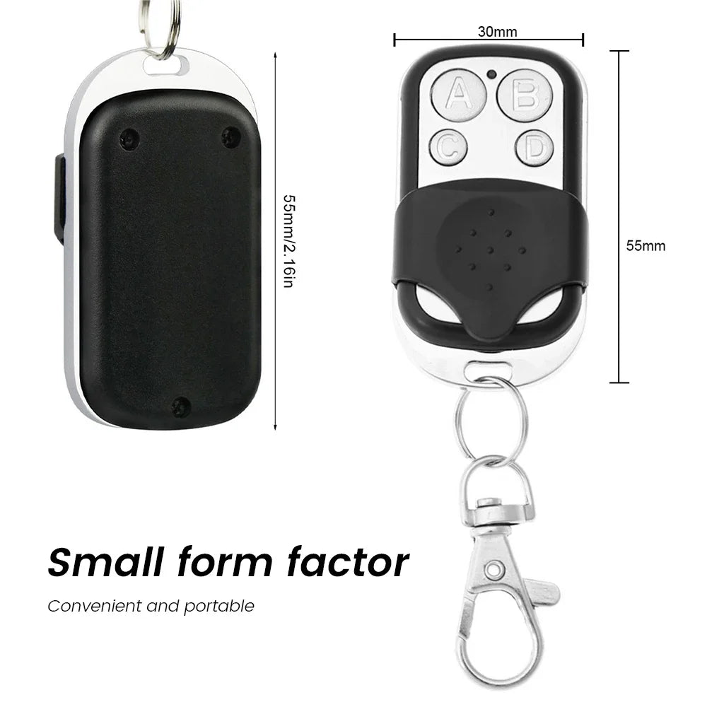 Universal 4 Buttons Garage Door Opener Remote Control 433MHz Clone Fixed Learning Rolling Code Duplicator Garage Metal Remote Oasis Select