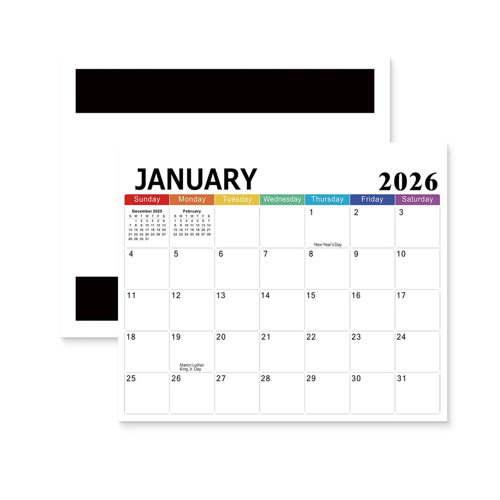 18-month magnetic calendar, January 2026 to June 2027 refrigerator calendar, tear-off 8" x 10" calendar Oasis Select Style A
