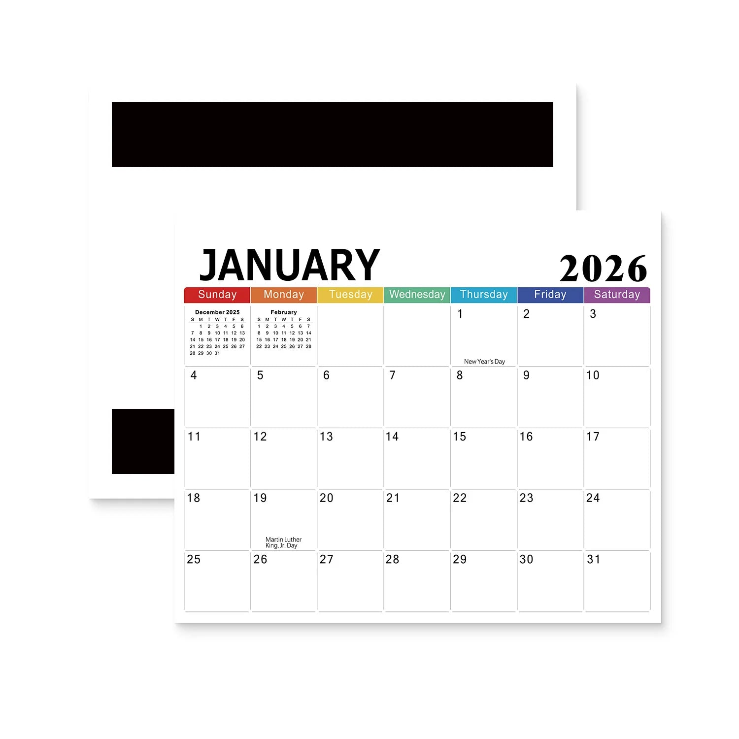 18-month magnetic calendar, January 2026 to June 2027 refrigerator calendar, tear-off 8" x 10" calendar Oasis Select Style A