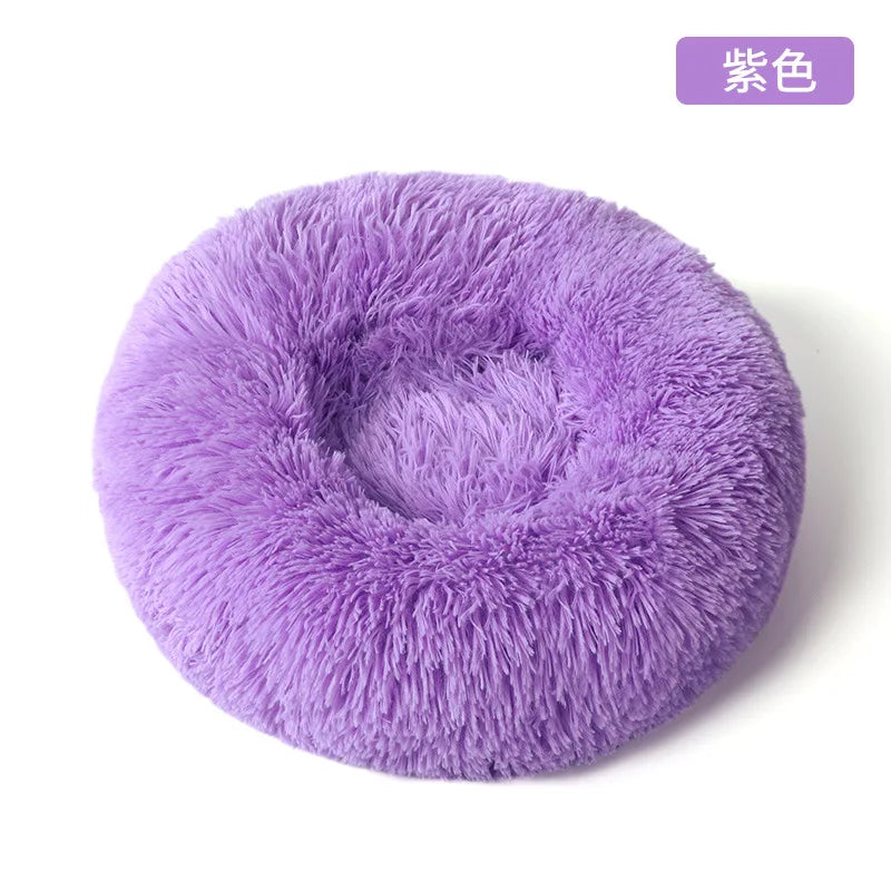 Plush Pet Bed for Dogs Cats Winter Warm Long Plush Pet Nest Cozy Dog Bed Mat Soft Pet Sleeping Bed for Small Medium Dogs Cats Oasis Select Purple D 80CM