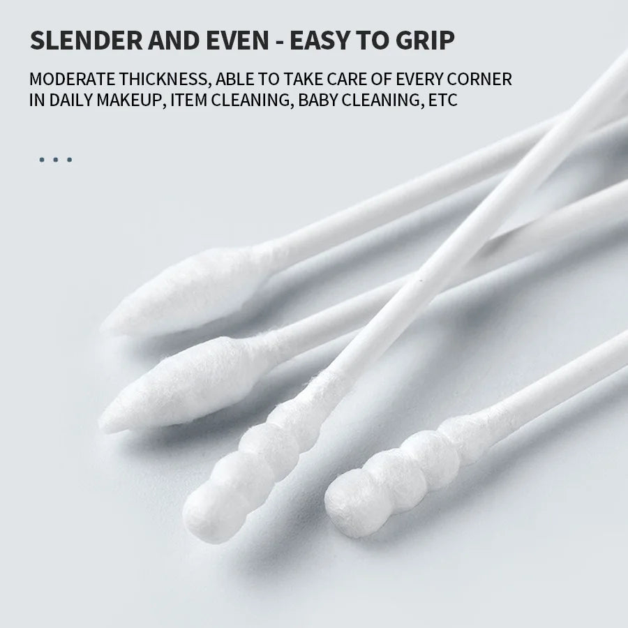 200-Pack Double-Ended Cotton Swabs – Makeup & Personal Care Cotton Swabs Oasis Select
