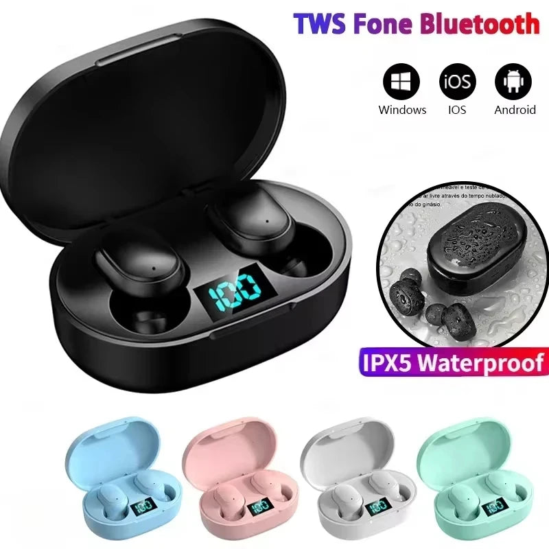 E6S Wireless Bluetooth Earphones TWS Bluetooth Headset Wireless Earbuds Noise Cancelling Earphones with Mic Headphones Sport Oasis Select