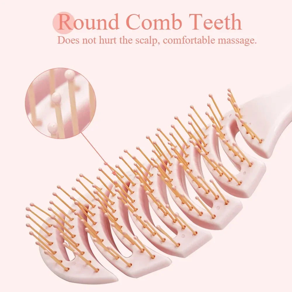 Hollow Detangling Hair Brush – Anti-Static Scalp Massage Comb Detangling Hair Brush Oasis Select