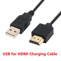 USB Power Cable To HDMI-Compatible Male to Male Charger Cords Splitter Adapter USB 2.0 To HDMI Charging Cable For Smart Device Oasis Select 0.5m