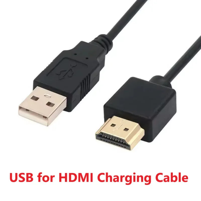 USB Power Cable To HDMI-Compatible Male to Male Charger Cords Splitter Adapter USB 2.0 To HDMI Charging Cable For Smart Device Oasis Select 0.5m
