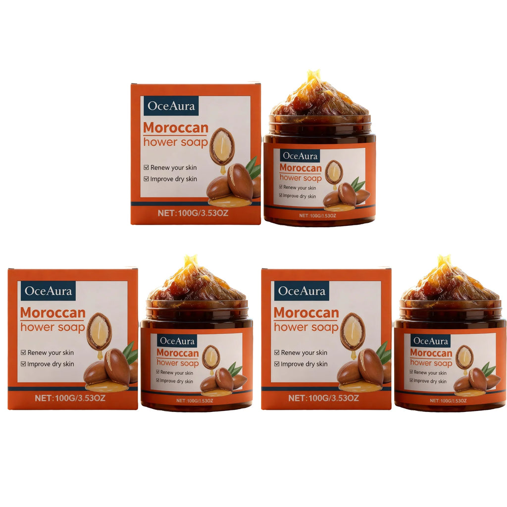 Morocco Bath Soap Acne Removal Exfoliation Moisturizing Brighten Skin Oil Control Lasting Fragrance Body Cleansing Bath Product Oasis Select 3pcs