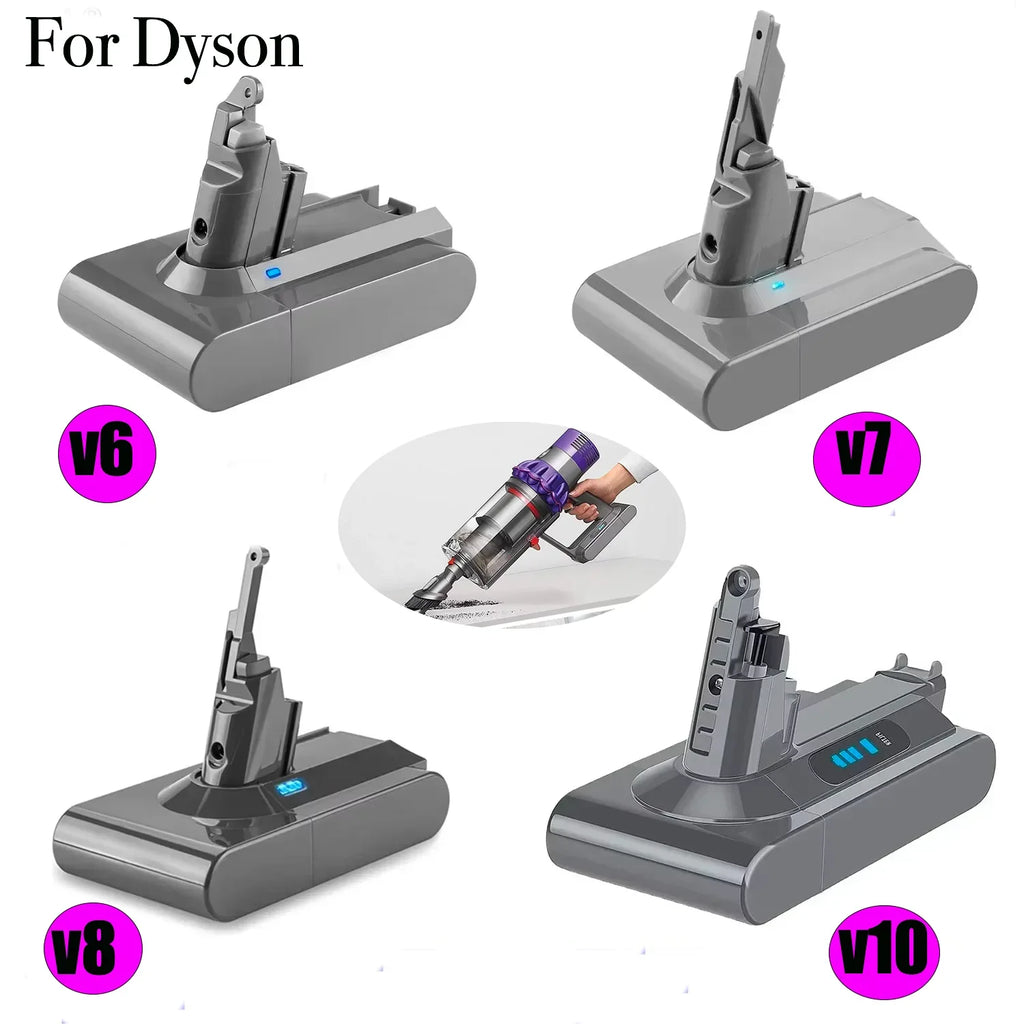 Vacuum Cleaner Rechargeable Li-ion Battery for Dyson V6 V7 V8 Series SV07 SV09 SV10 DC58 DC31 Absolute Fluffy Animal Pro Bateria Oasis Select