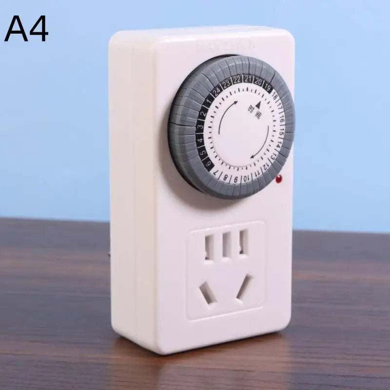 12/24 Hour Mechanical Cyclic Timer Switch Outlet Socket