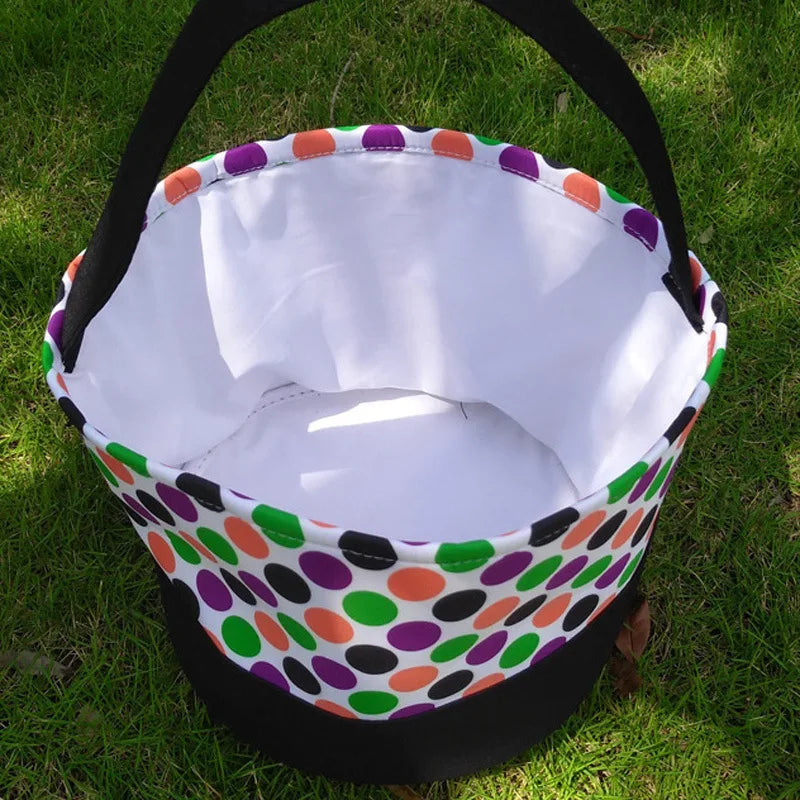 Halloween Portable Canvas Candy Bag Halloween Decoration Basket Kids Tote Bag Pumpkin Basket Halloween Decoration Oasis Select Style 5 Other