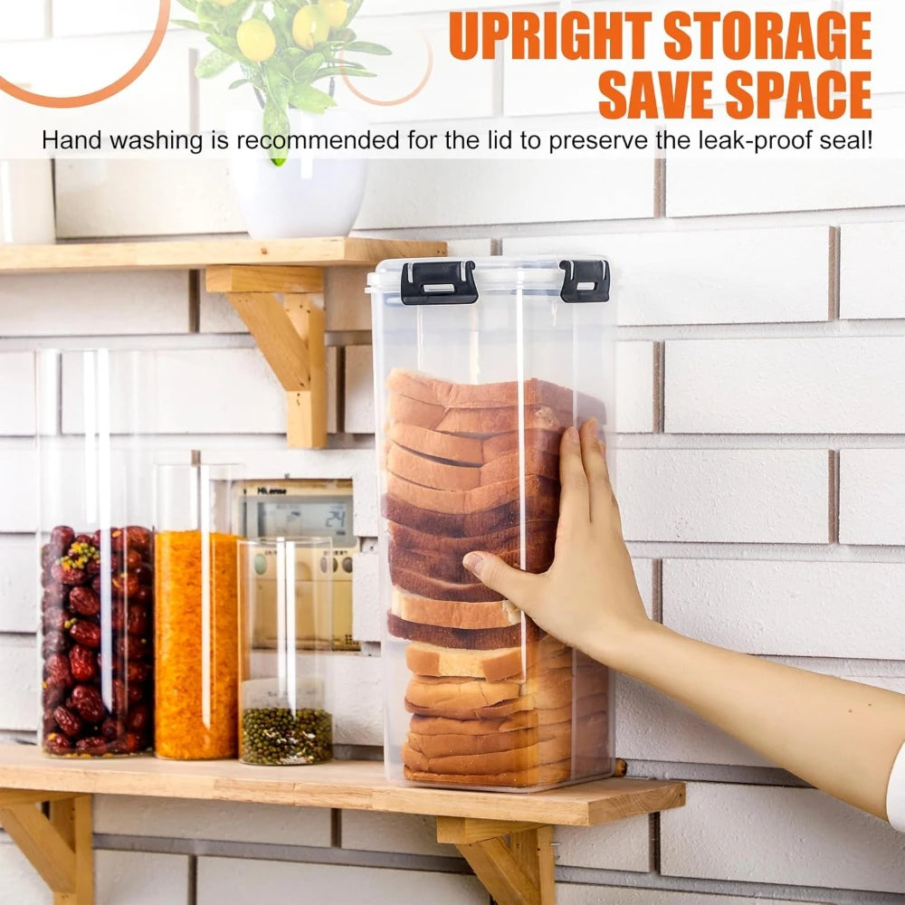 Plastic Bread Box with Sealing Lid and Tray Bread Storage Box Sandwich Bread Storage Pasta Storage Box Multigrain Jar Oasis Select